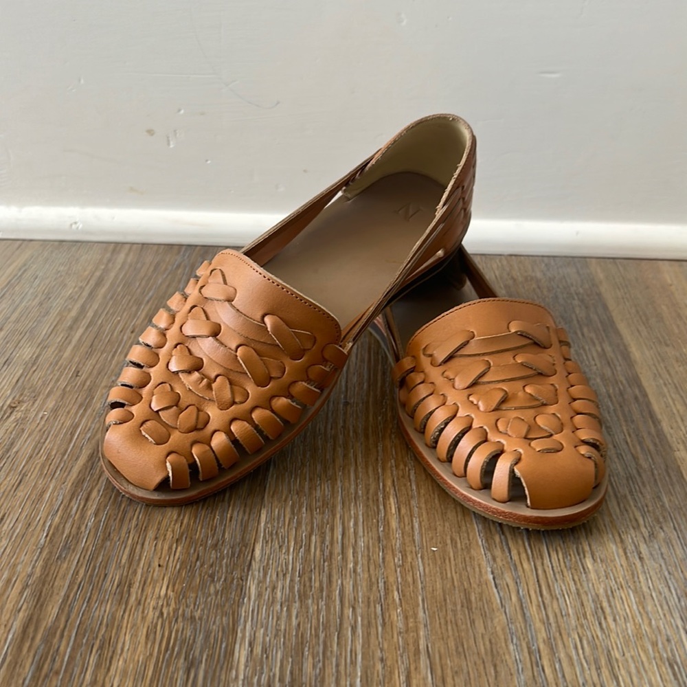 Nisolo, Huarache, Sandals, Size 7, Almond